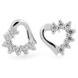Kolczyki Srebrne w Kształcie Serca