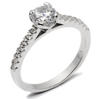 Pierścionek Srebrny Wysadzany Cyrkoniami