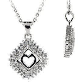 Srebrna Zawieszka Serduszko z Cyrkoniami