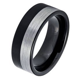 Obrączka z Wolframu Damsko Męska