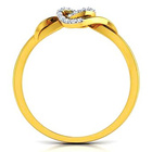 Złoty Pierścionek Wywijaniec z Brylantami