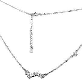 Srebrny Naszyjnik Gwiazdki z Cyrkoniami