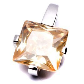 Srebrna Zawieszka Pomarańczowa Cyrkonia