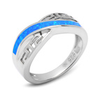 Srebrny Pierścionek z Niebieskim Opalem