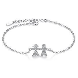 Bransoletka Srebrna z Para Postaci