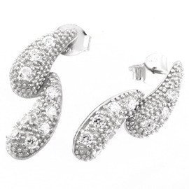 Srebrne Kolczyki z Diamentowymi Cyrkoniami
