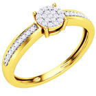 Złoty Pierścionek 375 Zaręczynowy z Brylantami