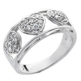 Srebrny Pierścionek z Trzema Serduszkami