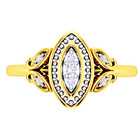 Złoty Pierścionek 375 z Brylantami