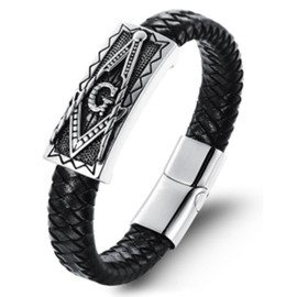 Bransoletka z Czarnej Skóry Naturalnej