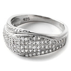 Srebrny Pierścionek Wysadzany Cyrkoniami