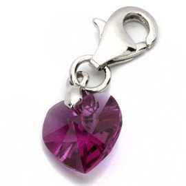 Przywieszka Srebrna Charms Czerwone  Serce