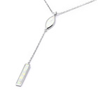 Srebrny Naszyjnik z Białym Opalem 