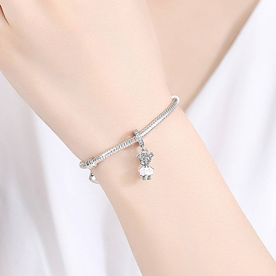 Srebrna Przywieszka Postać Dziewczynki