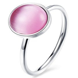 Pierścionek Srebrny Okrągłym Kamieniem