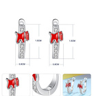 Srebrne Kolczyki z Czerwonym Pieskiem