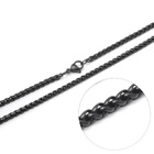 Czarny Łańcuszek ze Stali Szlachetnej Kłos dł.50cm