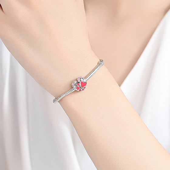 Srebrna Przywieszka Zawieszka w Serduszka