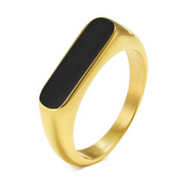 Złoty Sygnet ze Stali Szlachetnej