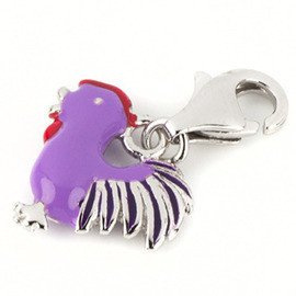 Srebrna Przywieszka do Bransoletki Kogut