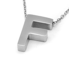 Naszyjnik Literka F Stal Szlachetna