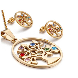 Komplet Naszyjnik i Kolczyki Stal Szlachetna