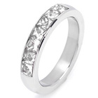 Pierścionek Obrączka z Białymi Cyrkoniami