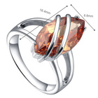 Srebrny Pierścionek z Pomarańczową Cyrkonią