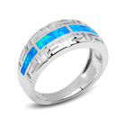 Srebrny Pierścionek z Opalem Wzór Grecki