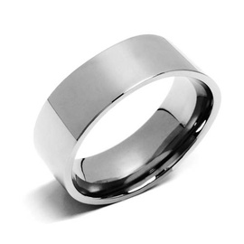 Szeroka Gładka Obrączka ze Stali Chirurgicznej