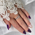 Pierścionek Srebrny Przeplatany z Mikro Cyrkoniami