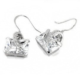 Kolczyki Srebrne Wysadzane Dużymi Cyrkoniami