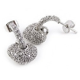 Kolczyki z Mosiądzu Rodowane z Cyrkoniami