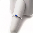 Srebrny Pierścionek z Szafirową Cyrkonią