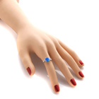 Srebrny Pierścionek z Niebieskim Opalem