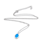 Srebrny Naszyjnik z Niebieskim Opalem