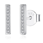 Srebrne Kolczyki Wysadzane Cyrkoniami