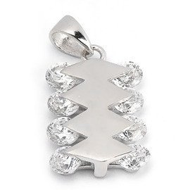 Srebrna Zawieszka Białe Cyrkonie