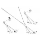 Komplet Naszyjnik i Kolczyki Stal Szlachetna