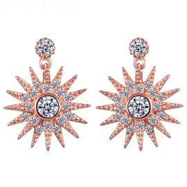 Srebrne Pozłacane Kolczyki w Kształcie Gwiazdy