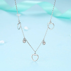 Srebrny Naszyjnik z Serduszkami