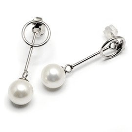 Kolczyki Srebrne z Białymi Perłami