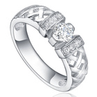 Srebrny Pierścionek Obrączka z Cyrkoniami