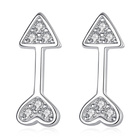 Srebrne Kolczyki Strzała Amora z Cyrkoniami