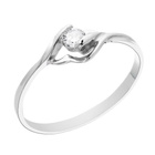 Pierścionek Srebrny z Okrągłą Cyrkonią