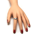 Srebrny Pierścionek z Opalem i Cyrkoniami