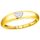 Złota Obrączka Zaręczynowa Serce z Brylantami