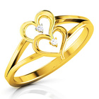Pierścionek Złoty 375 Dwa Serca Dla Zakochanych