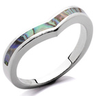 Srebrny Pierścionek z Abalonem