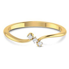 Złoty Pierścionek z Trzema Brylantami